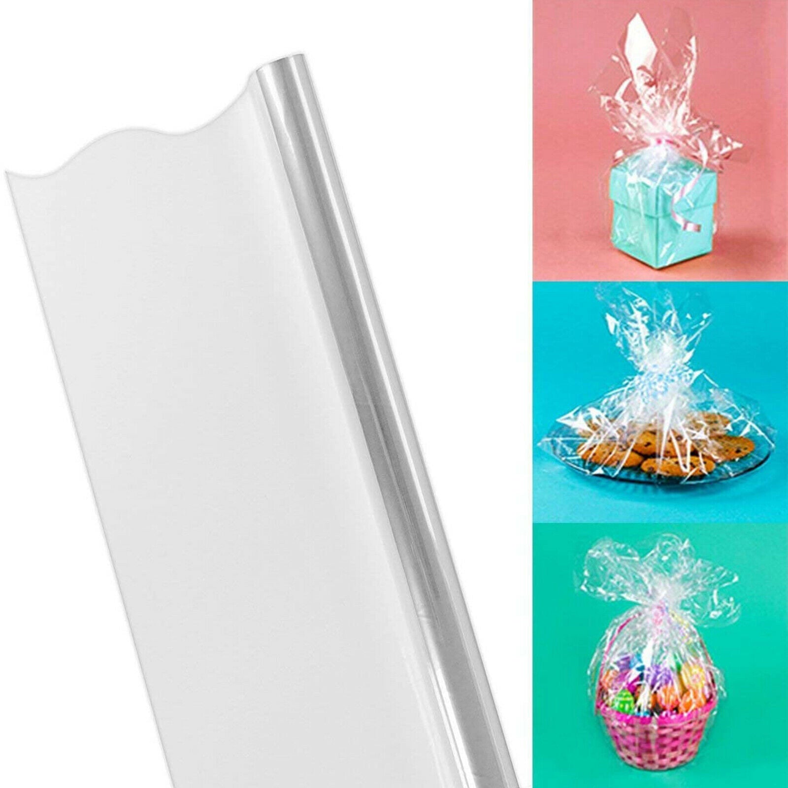 Clear Cellophane Rolls Wrapping Gifts Wrap Paper Christmas 60cmx50m