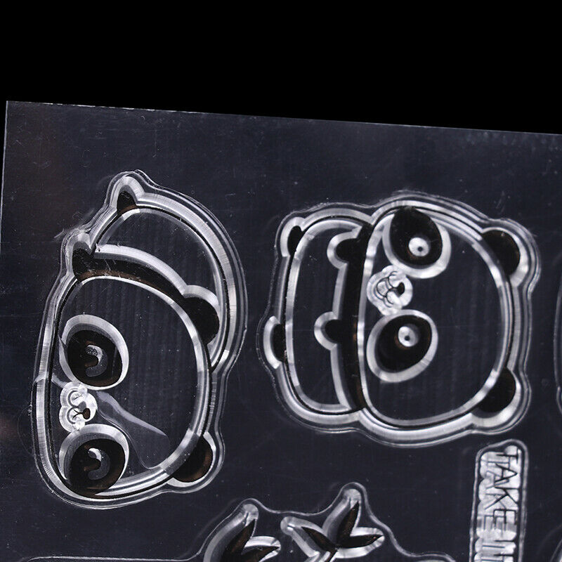 Cute Panda Transparent Silicone Clear Stamps for Scrapbook Album Cards .l8