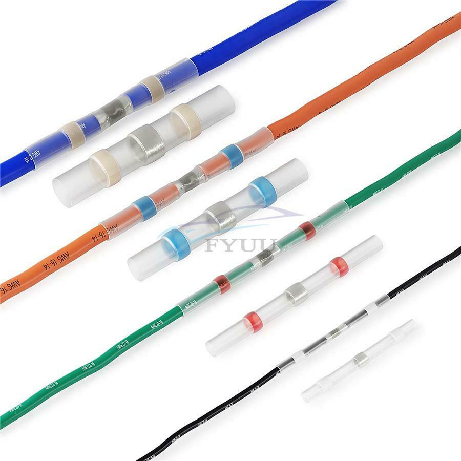 100 Pieces 12-10AW 4-6 mm² Heat Shrink Tube Terminal Connectors For Marine Car