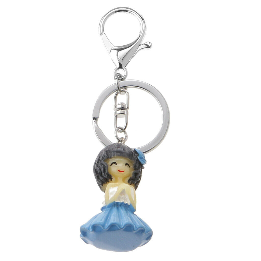 Little Charming Girl Pendant Keychain Keyfob Women Fashion Accs Charms Gift