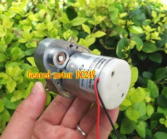 DC24V 60rpm 7-shaped geared motor Full Metal Gearbox D-axis Gearmotors