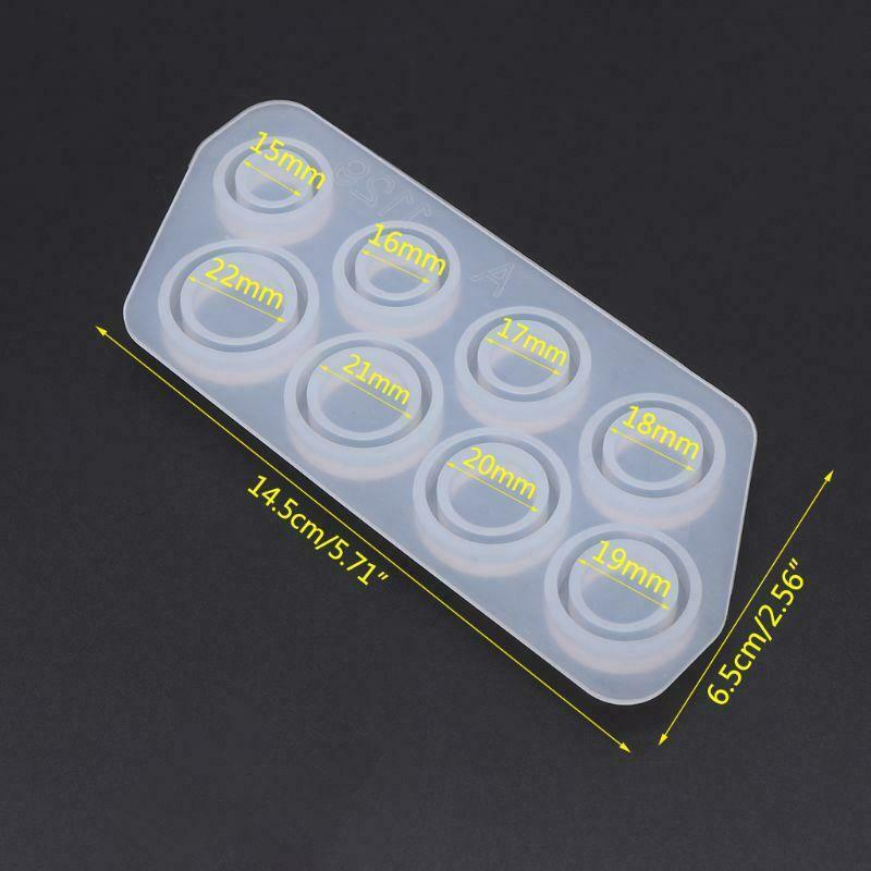 Flat Rings Mold DIY Making Ring Jewelry Silicone Mold Crystal Epoxy Mould