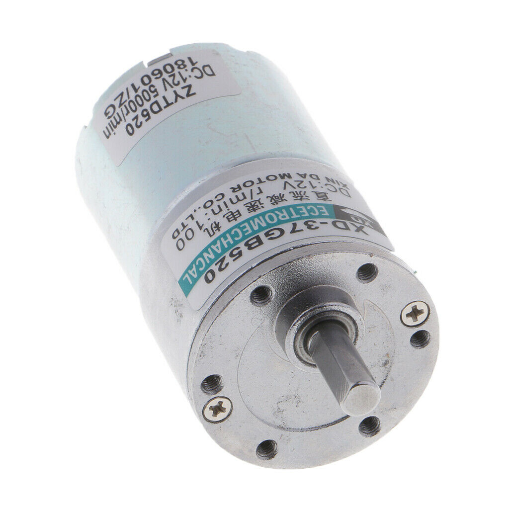 DC12V 100RPM Electric Gear Motor 6mm Shaft High Torque Speed Reduce Gear Motor