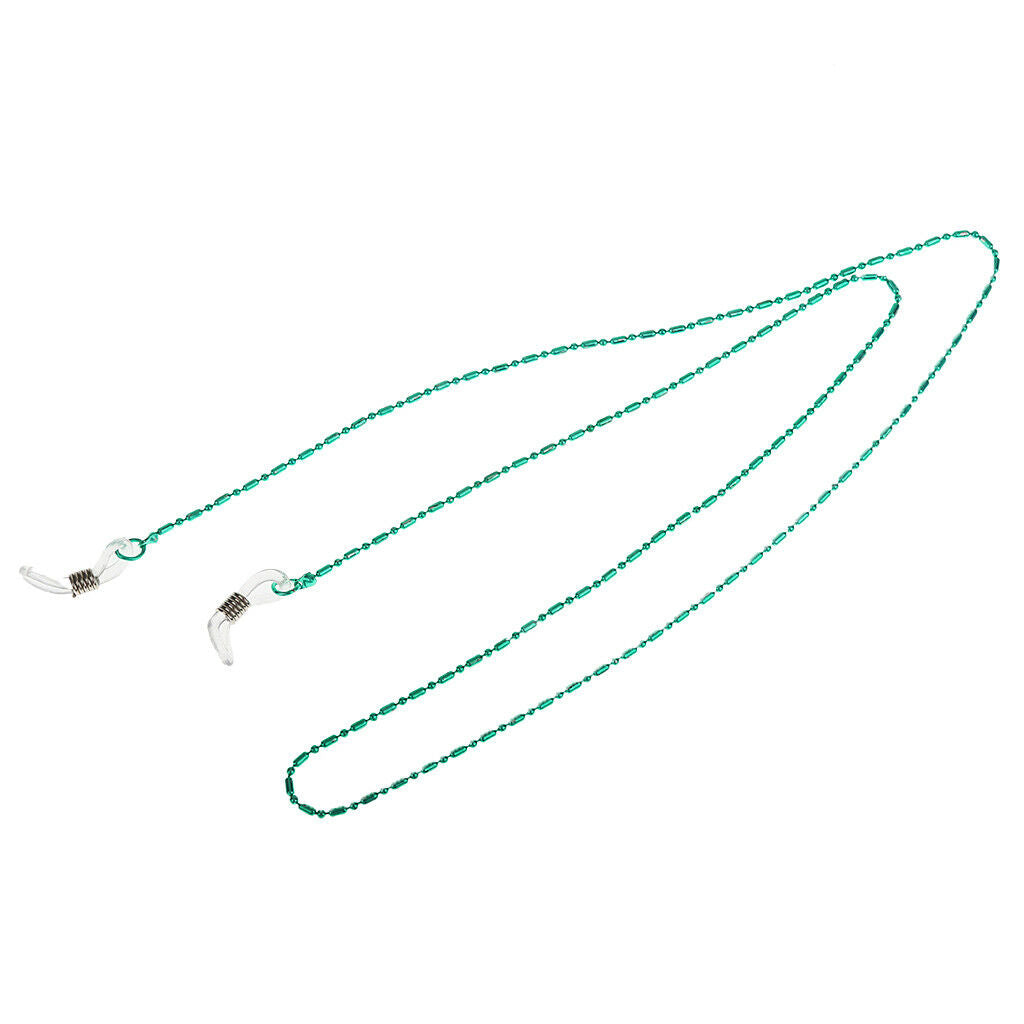 Reading Glasses Spectacles Sunglasses Holder Neck Cord Metal Chain - Green