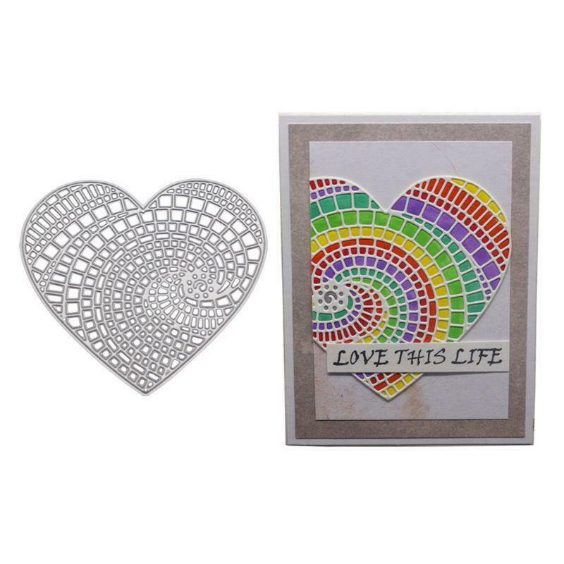 Heart Metal Cutting Dies Stencil Scrapbooking DIY Album Stamp Paper Cards Emboss
