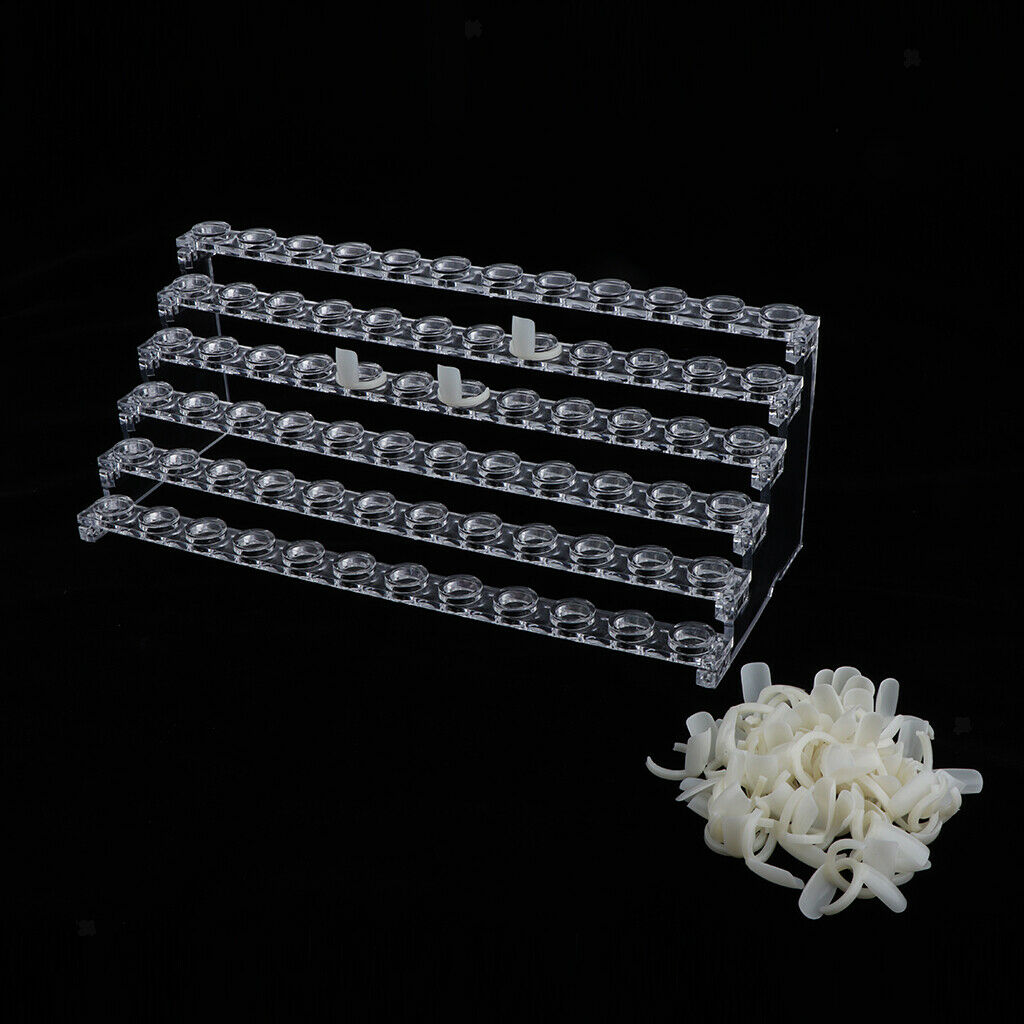 72 Colour Pops Display Ring Nail Polish Bottle Top Clip On Salon Chart Tool