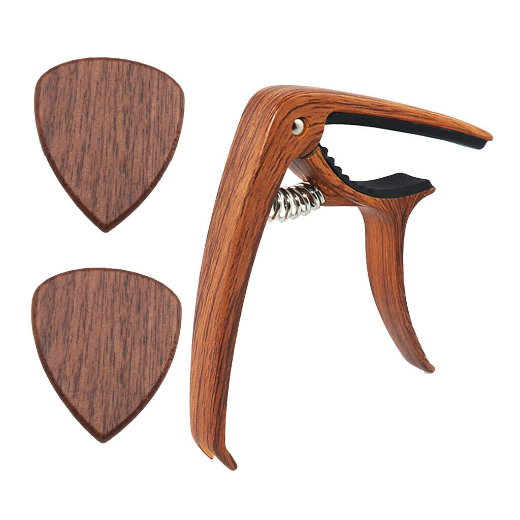 Guitar Ukulele Capo Tuning Clamp Tool Picks Plectrum Quick   Release
