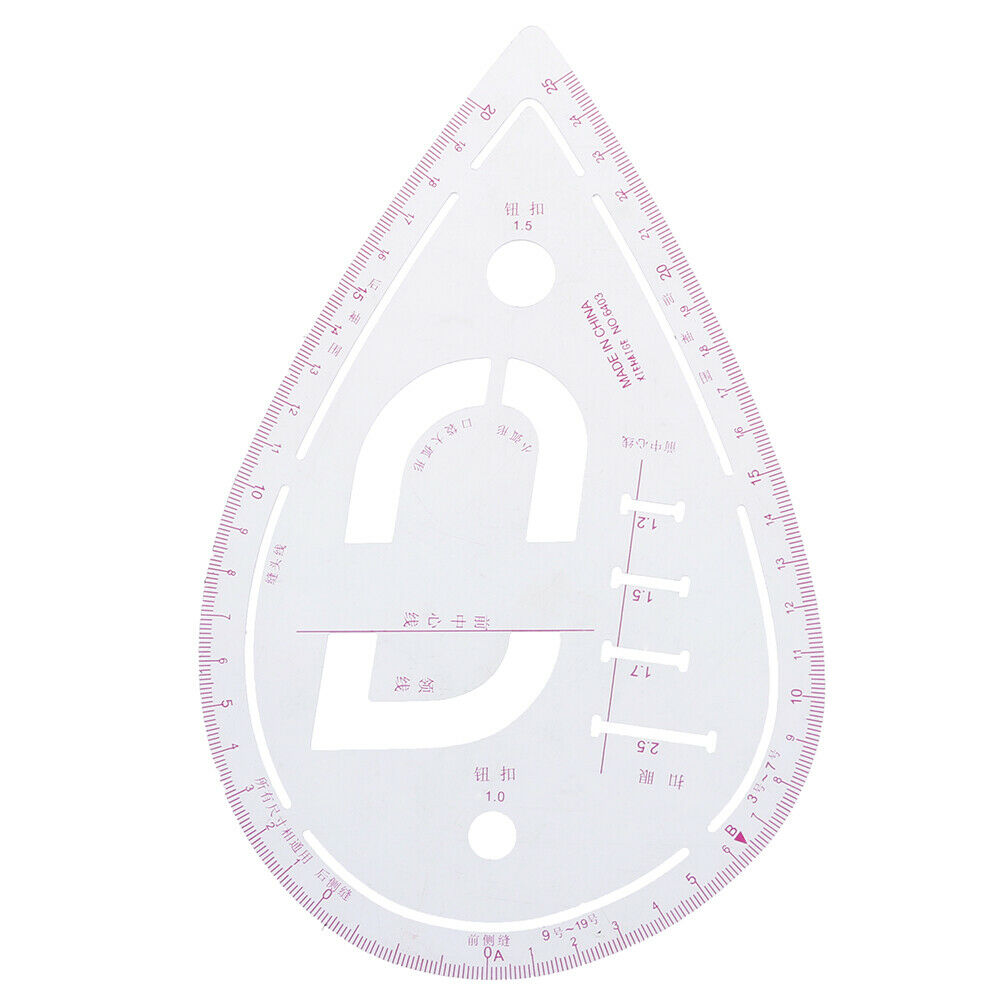Sleeve Curve Ruler Measure Plastic for Sewing Dressmaking Tailor Drawing Tool^DD