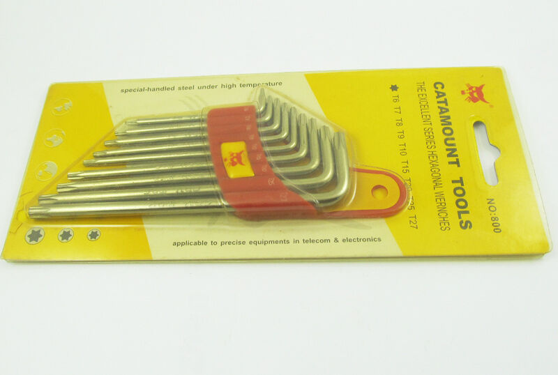 1set 9 in 1 T-Screwdriver Hollow Wrench Set Catamount Tools Kit CRV T6 - T27