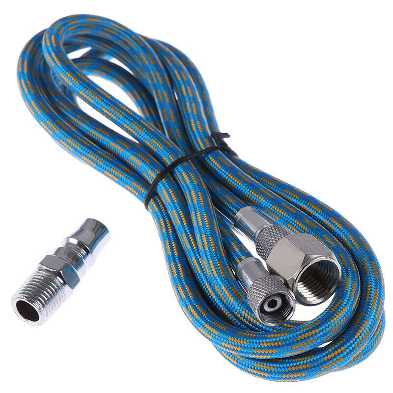 6FT(1.8m) Airbrush Air Hose Tool 1/8"-1/4" Adaptor fitting Coupling KitJCAUJ Tt