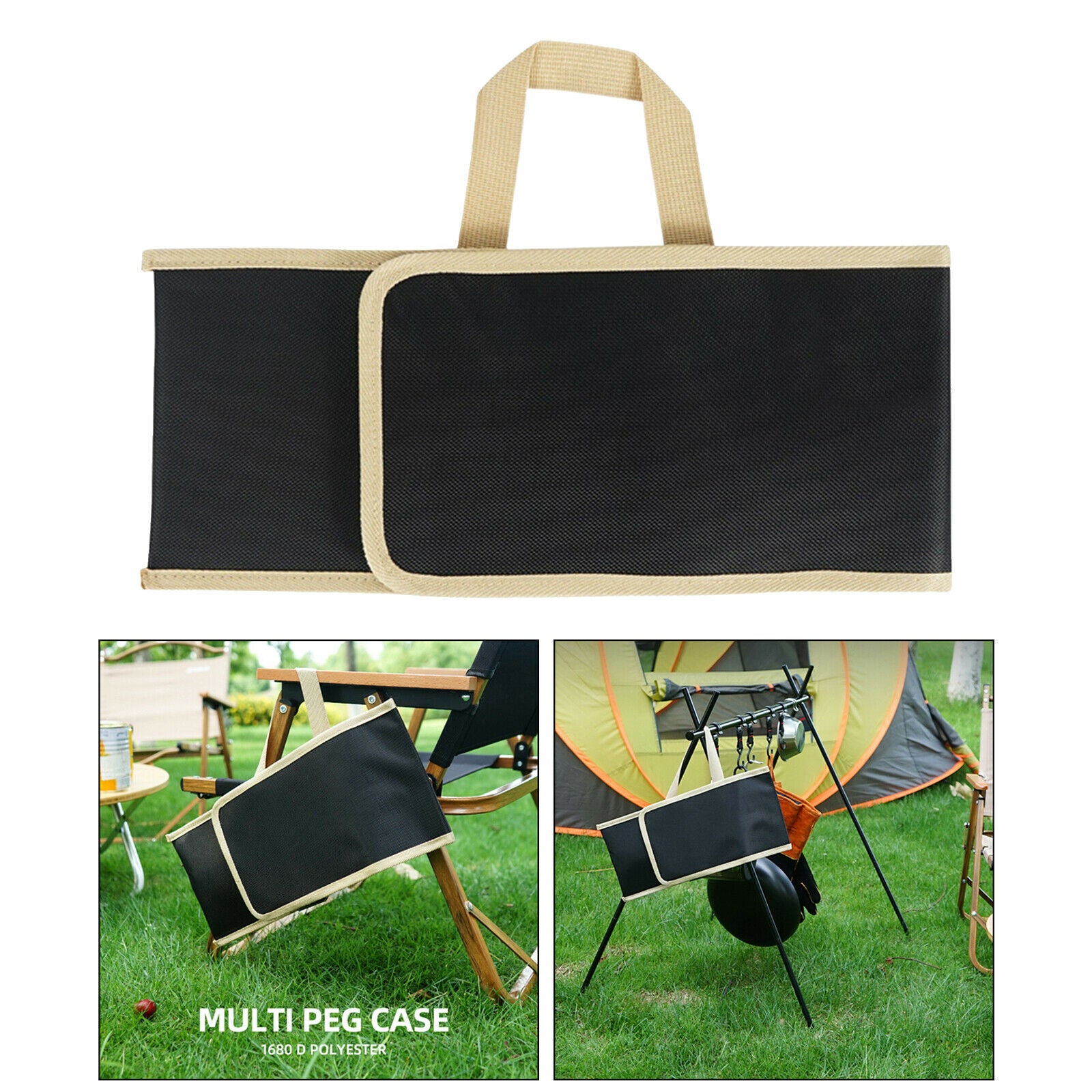 Tent Stakes Storage Bag Tent Nail Organizer Tote Pouch Hiking Accessories