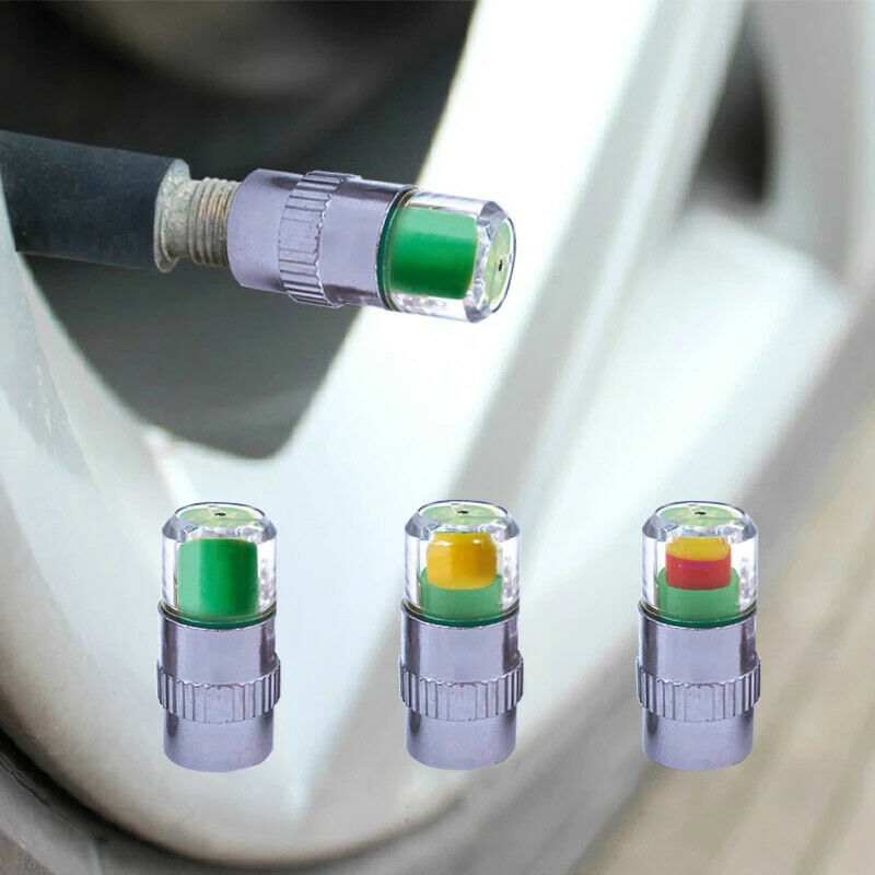 4PCS Car Auto valve caps Pressure Indicator Valve Wheel Tires Valves Tyre.l8