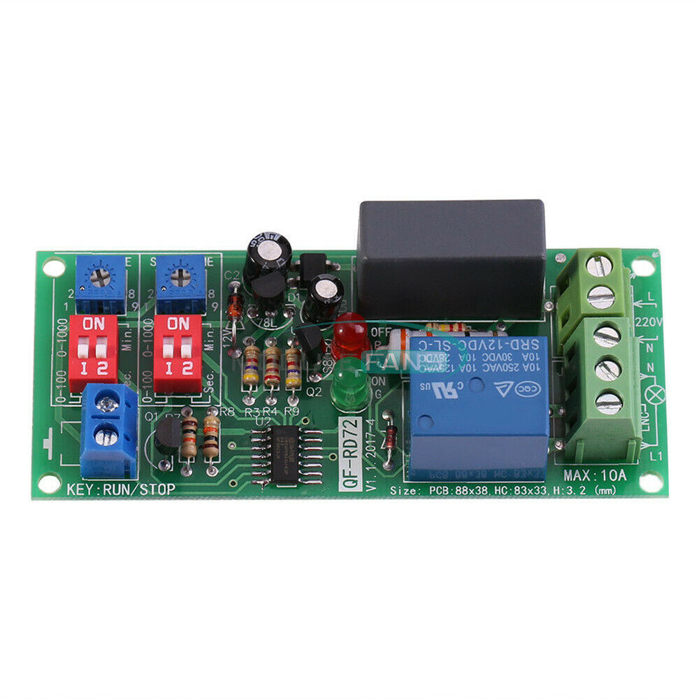 AC110V 120V 220V 230V Cycle Delay Timing Timer Relay Switch Turn ON/OFF Module