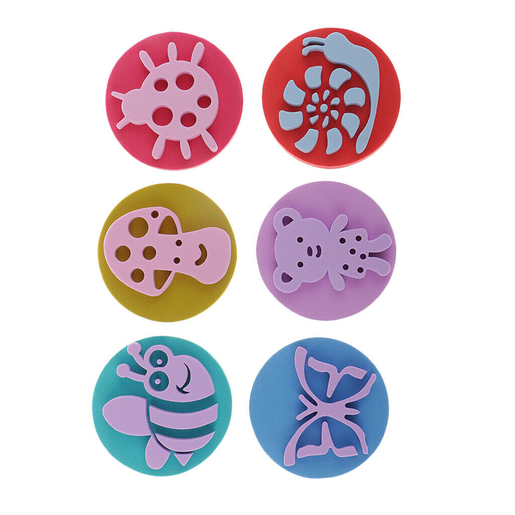 6pcs DIY Painting Brush Sponge Stamp Kids DIY Stampers Graffiti Drawing Toys