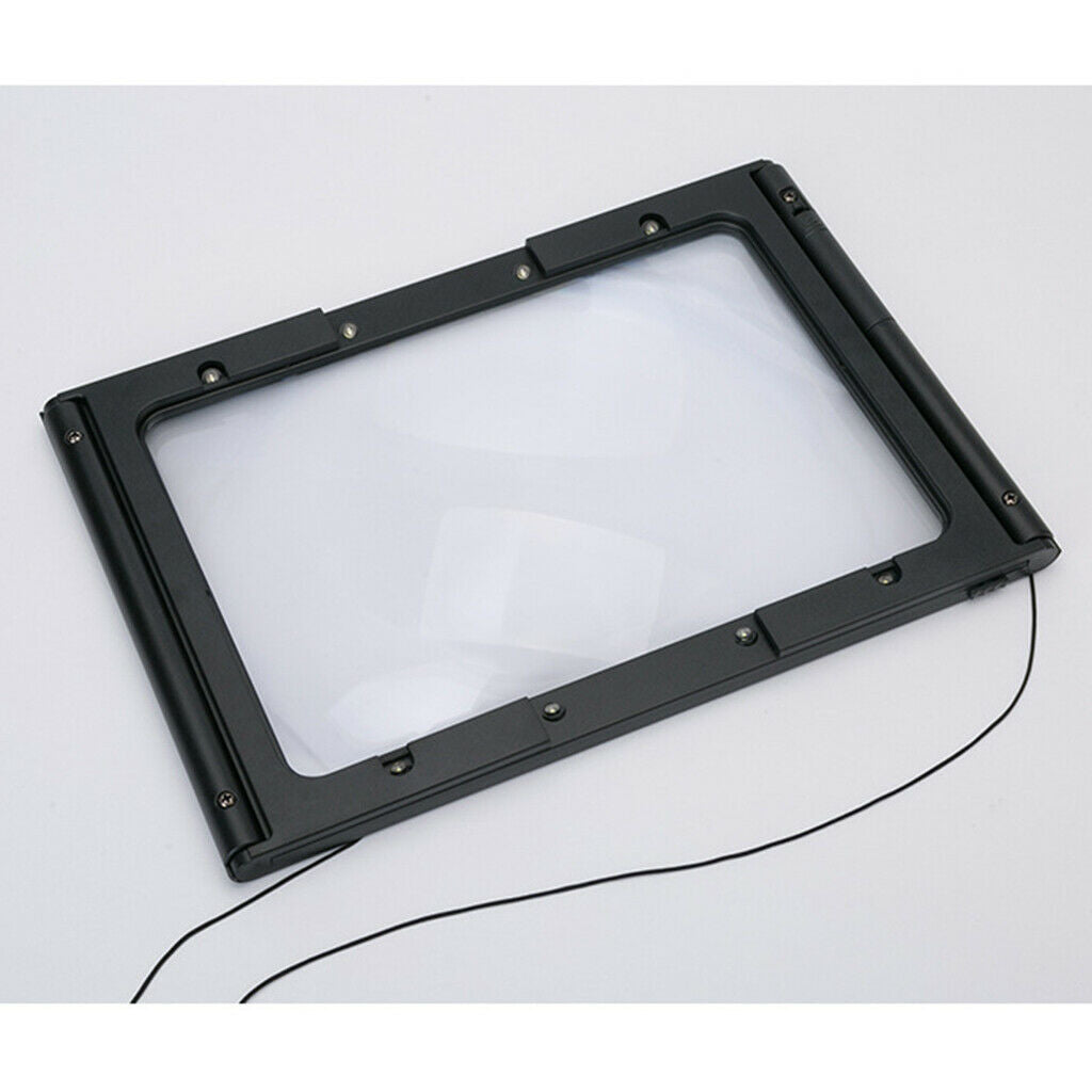 Hands Free Magnifying Glass Lighted LED Magnifier For Book Reading Cross Stitch