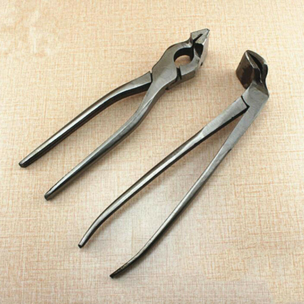 2Pcs Bending Stainless Steel Bag / Leather / Luggage Repairing Pliers