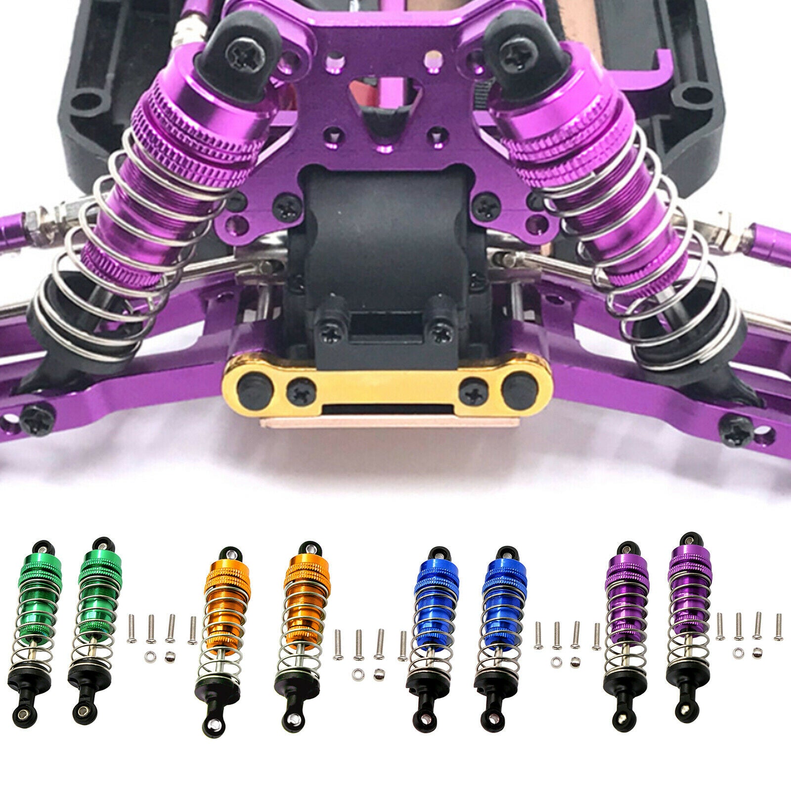 8 Piece 80mm Shock Absorber Fit for WLtoys 144001 RC Drift Car Upgrades