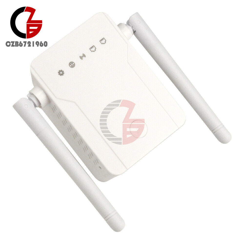 AC 110V-240V 2.4Ghz 300Mbps Wireless Wifi Repeater Amplifier With Dual Antenna