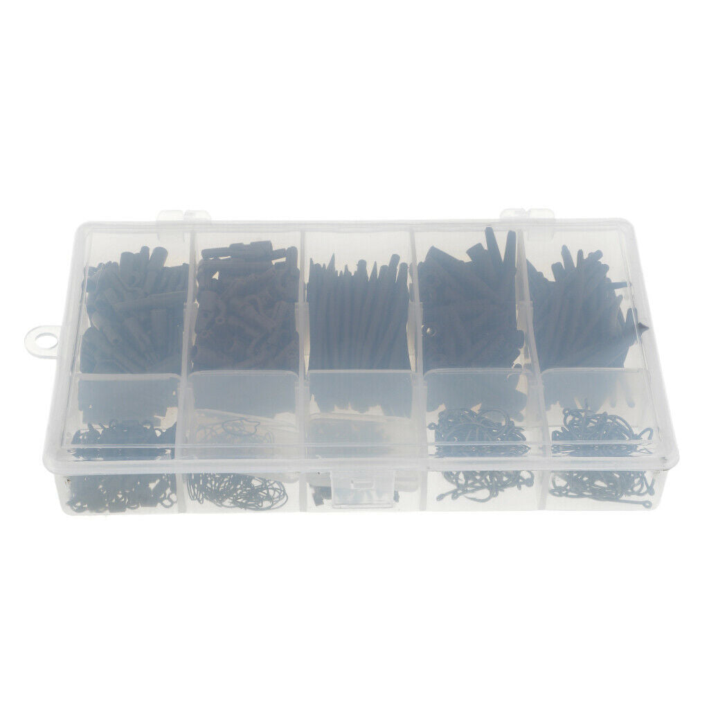 Carp Fishing Tackle Box Hair Rig Combo Box Accessories Hooks Swivels Clips