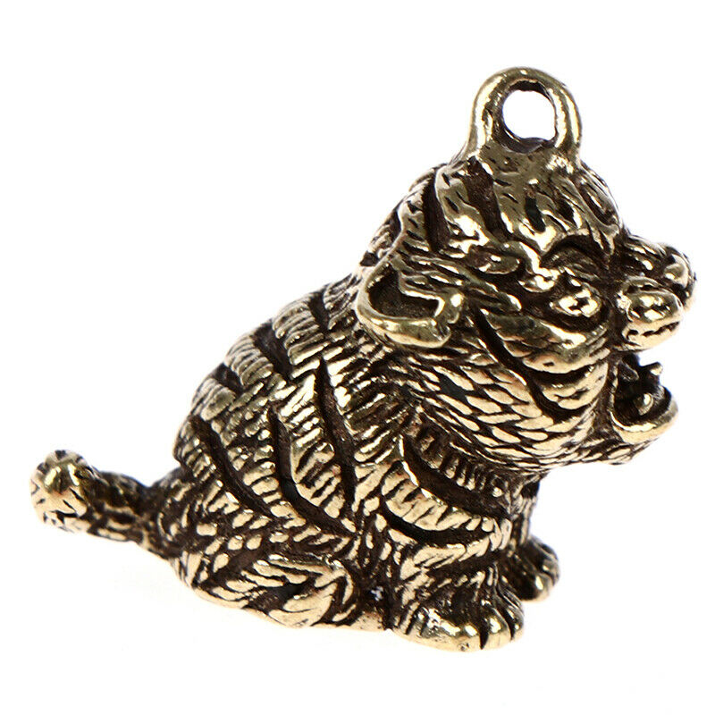 Brass Cartoon Little Tiger Keychain Pendant Zodiac Tiger Small PendantFCA