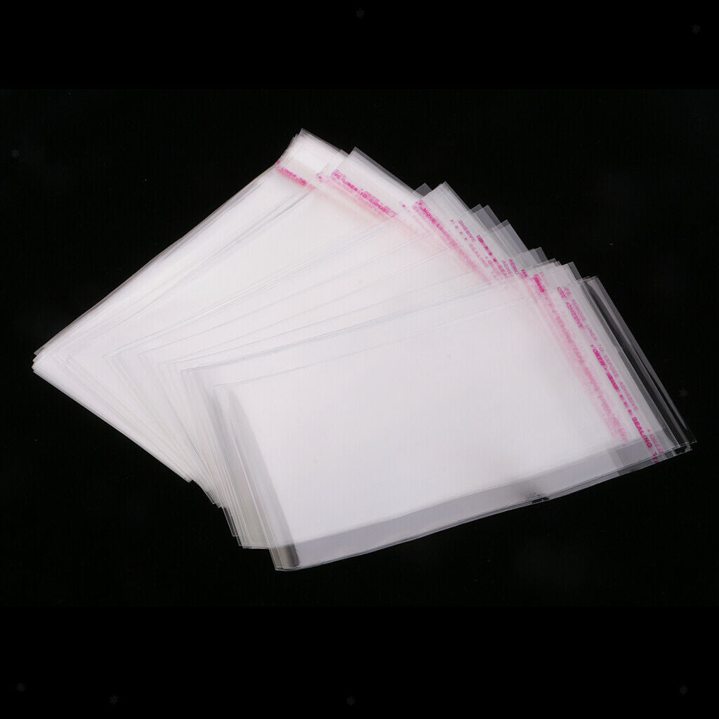 100Pcs Mini Plastic Clear Grip Seal Bags Self Resealable  Bag 8x12cm