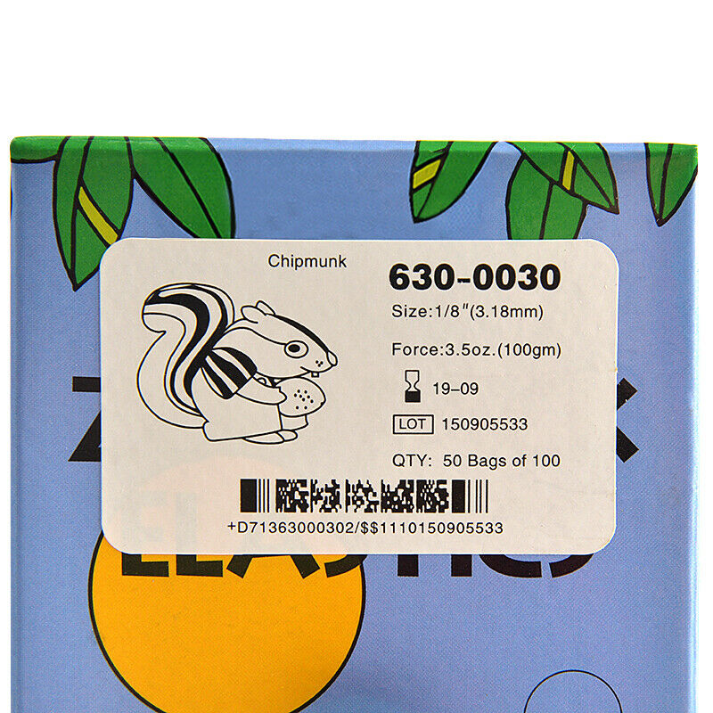 5 Boxes Orthodontic Dental Elastics Squirrel Force 3.5 OZ,1/8" 10000PCS