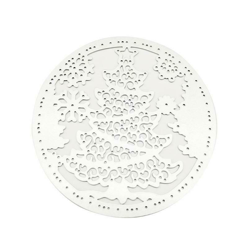 Christmas Tree Cutting Die Template Snowflake Background Embossed Cutting Die
