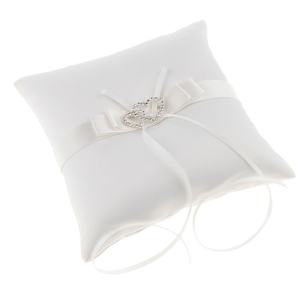 Romantic Rhinestone Double Hearts   Pillow   Cushion   Display