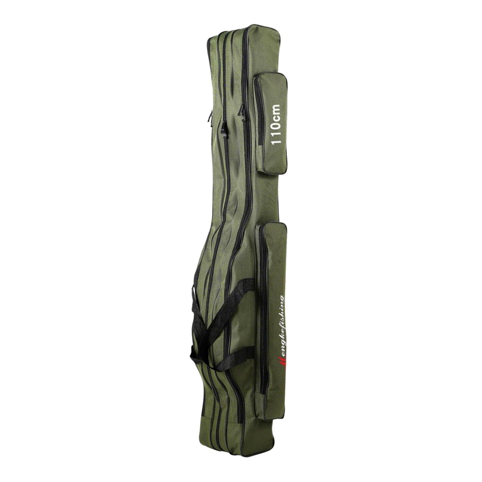 Fishing Rod Bag Carrier Pole Storage Case Tackle Reel 3 Layers 150cm Green