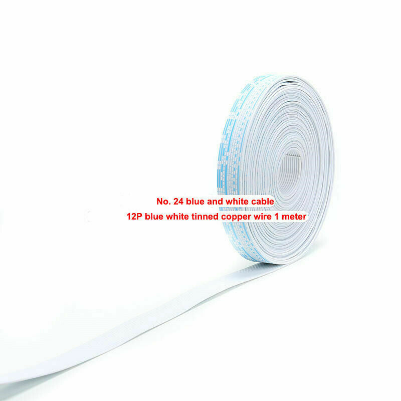 1 meter No. 24 blue and white ribbon cable 12P tinned copper wire