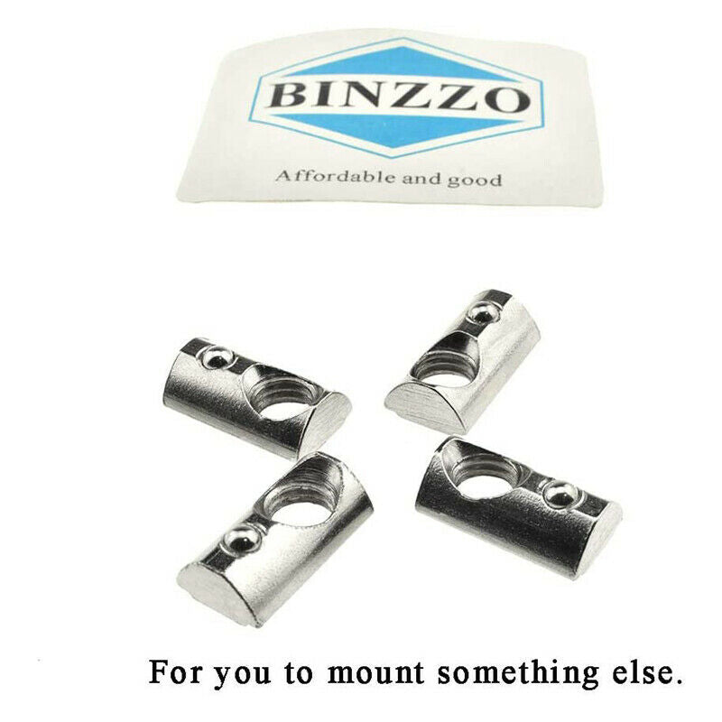 2X(30Pcs M8 T Slot Nuts Roll-In Sp Ball Loaded Elastic Nuts for 3030 SeriesU2Z6)