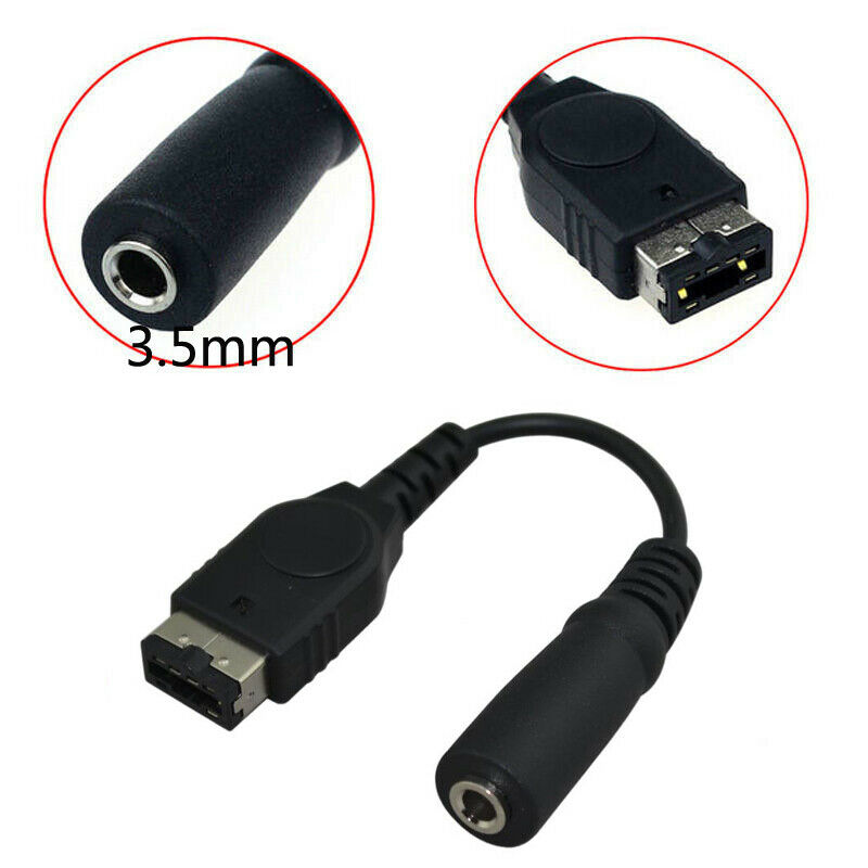2pcs 3.5MM Headphone Earphone Jack Adapter Cord Cable For Gameboy Advance GBA SP