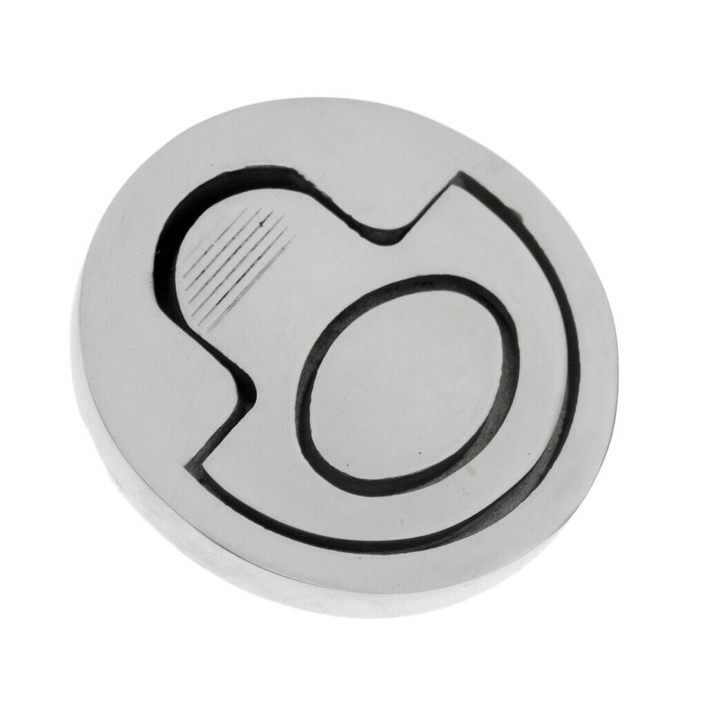 2 Pieces 2'' 50mm Round Marine Grade 316 Stainless Steel Flush Pull Lift Handle
