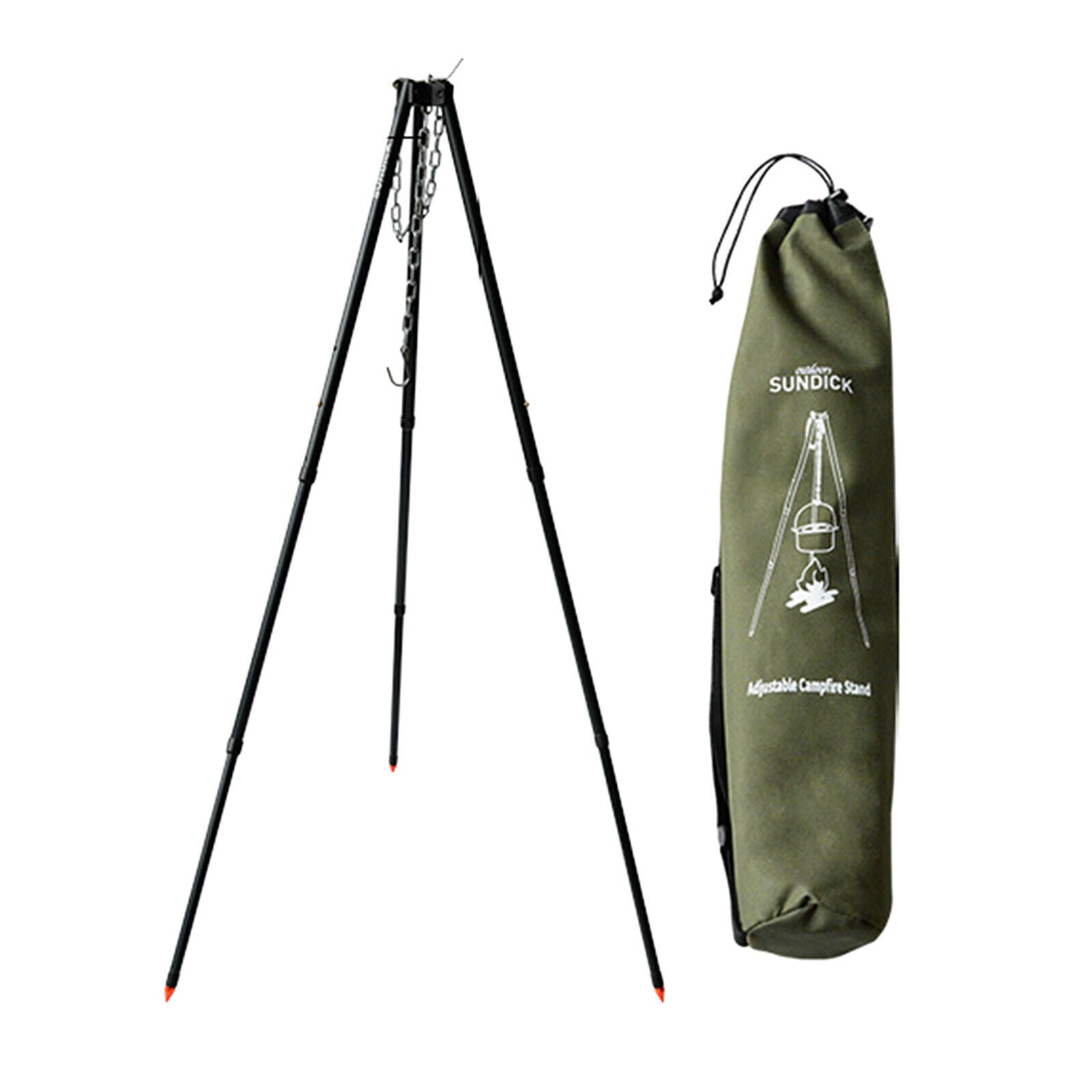 Grill Camping Tripod Outdoor Campfire BBQ Cookware Accessories w/Storage Bag