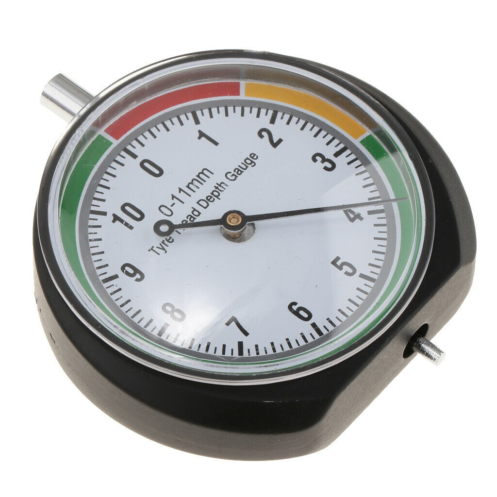 Stainless Steel 0-11mm Tyre Tread Depth Gauge Car Motorcycle Wheel Measure