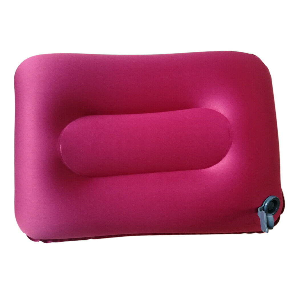 Portable Inflatable Travel Pillows Outdoor Camp Square Air Pillow Red