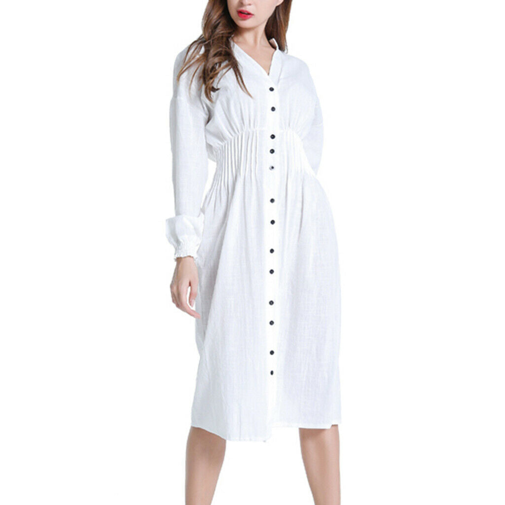 Women Long Sleeve Midi Dress S