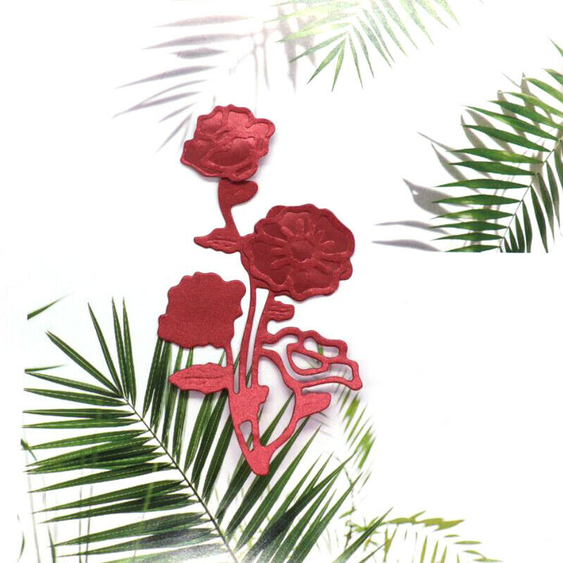Poppies Flower Metal Cutting Dies Stencil DIY Scrapbooking Paper Card Cra.l8