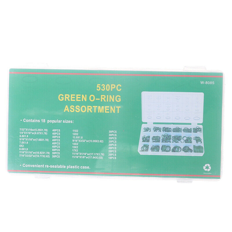 530Pcs Seal O-ring R134a Repair Car Air Conditioning Rubber Sealant Box SetB SJ