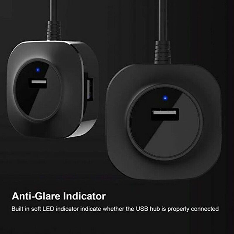 2X(USB Hub, One to Four USB Expansion Hub, Circular HUB 3.0 Adapter I3J3)