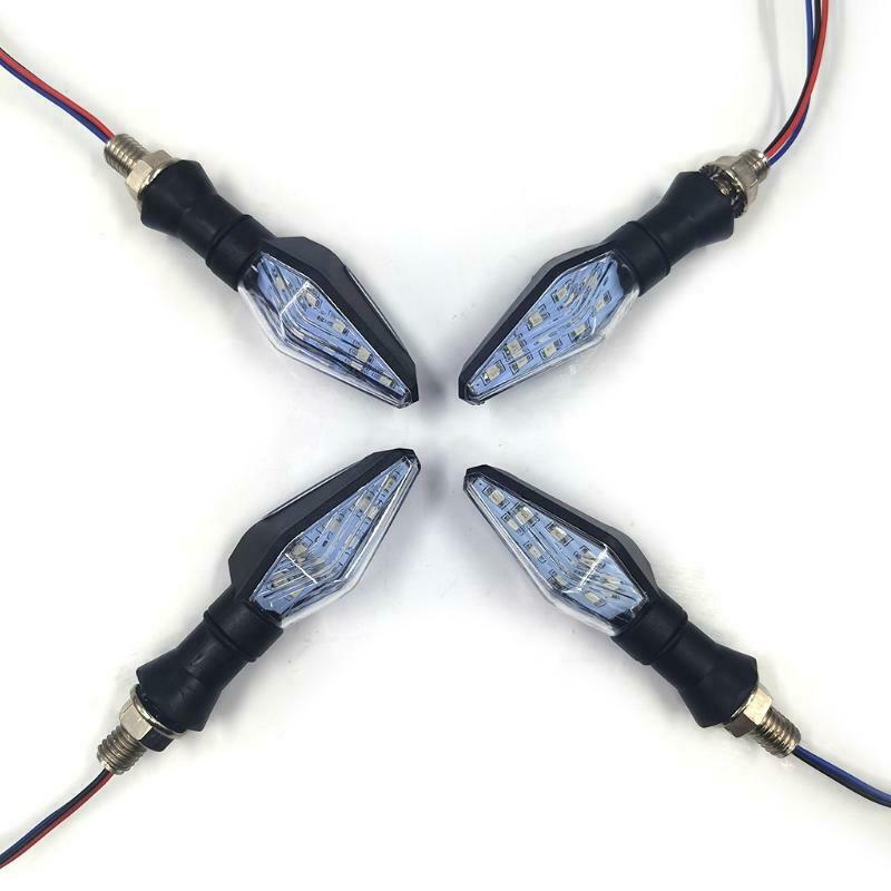 Motorcycle 12LED Two-color Turn Singal Lights 4Pcs for Bike Scooter Waterproof