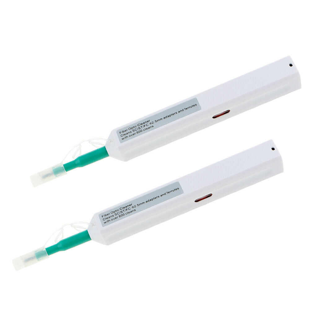 2Pcs Fiber Optic Connector Cleaning Pen for 2.5mm Ferrules SC,FC,ST,SC/APC and