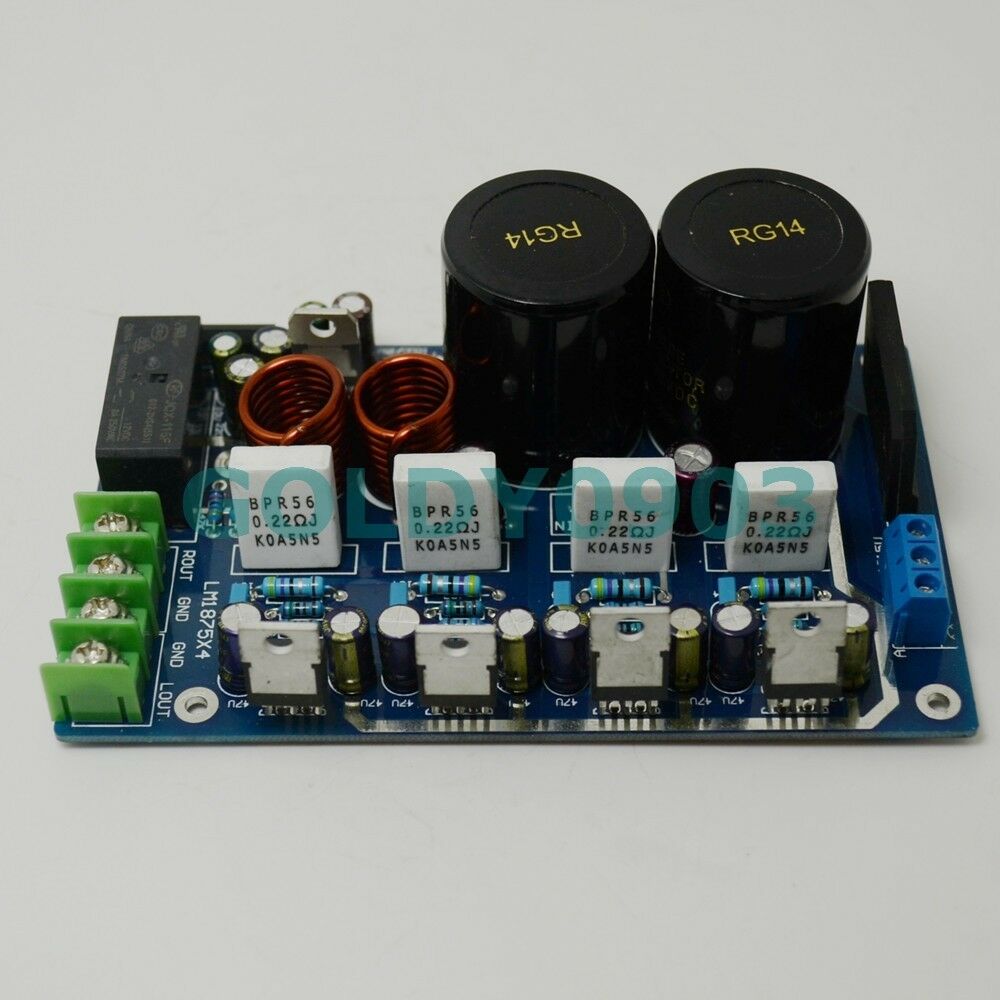 LM1875 Parallel 2.0 Amplifier Board with C1237 Below-50 W + 50 W (with cone out)