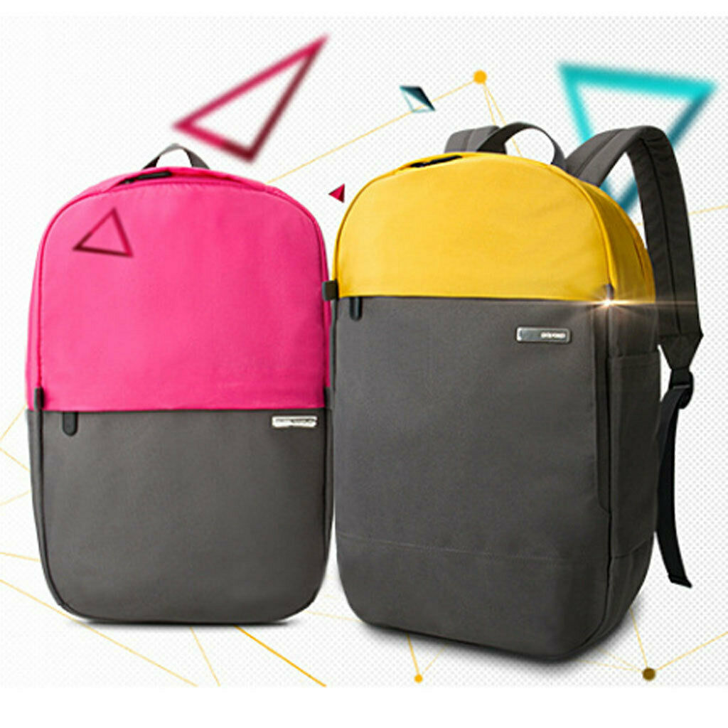 Waterproof Backpack Bag for 13 inch Notebook Laptop Gray with Yellow