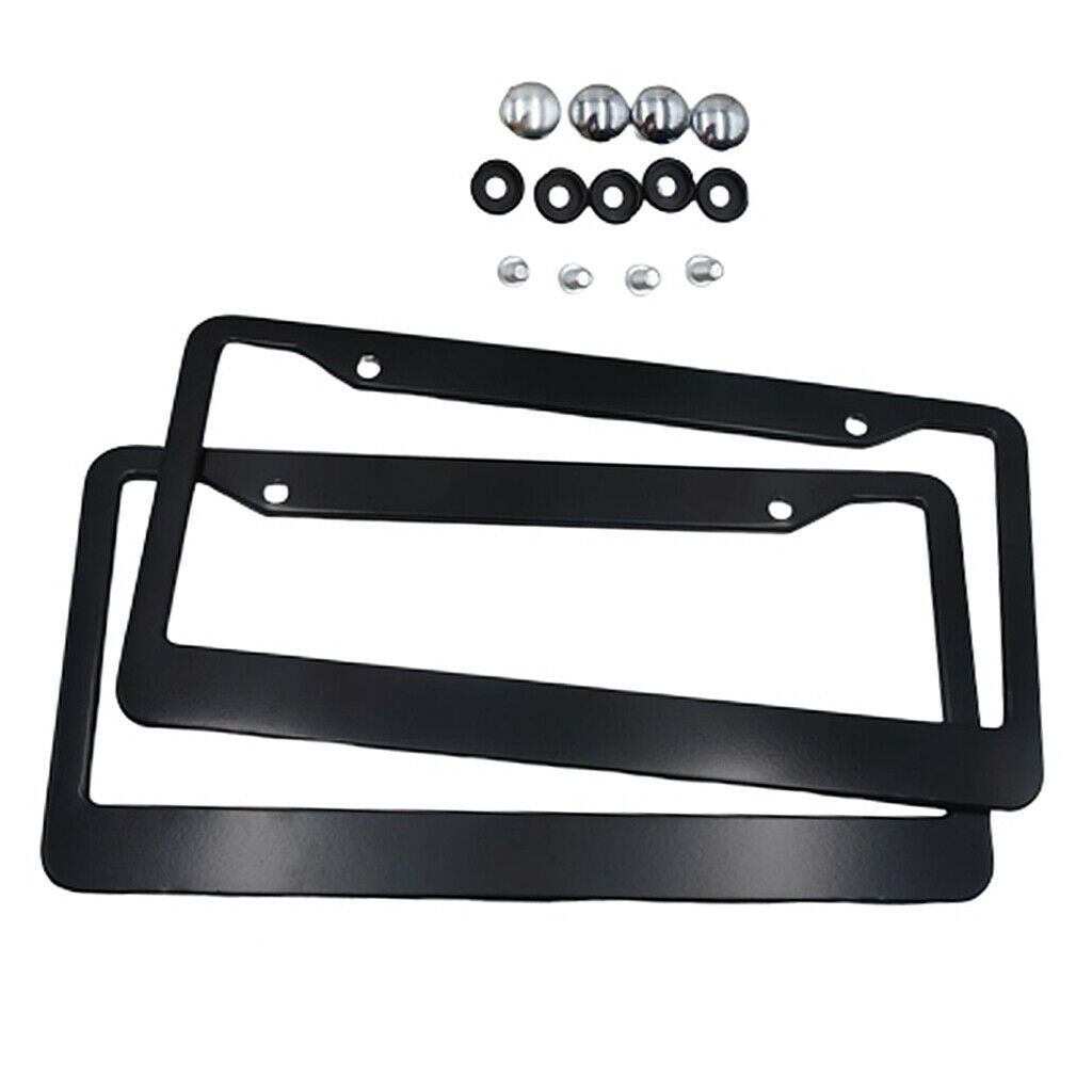 2pcs Universal Truck Racing License Plate Frame Tag Protective Cover Holder