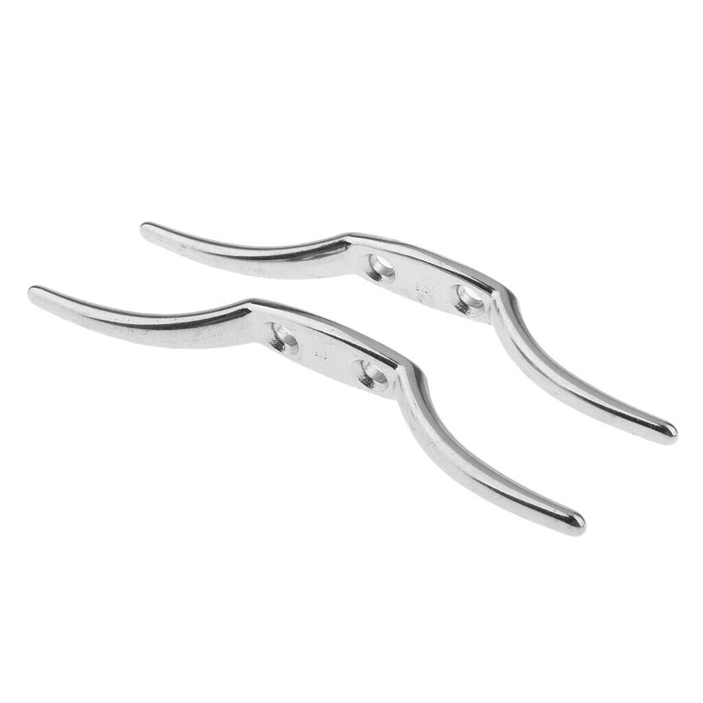 Marine Grade Stainless Steel Boat Dock Deck Line Rope Cleat 112mm