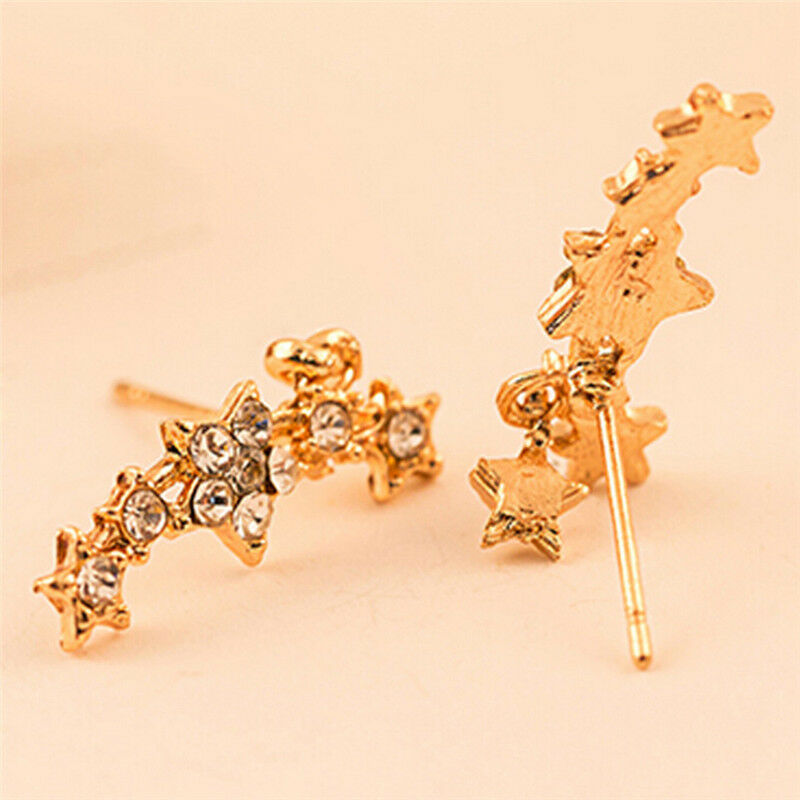 Star Crystal Rhinestone Ear Stud Earring Eardrop Earrings Women Jewelry Fashi.DD