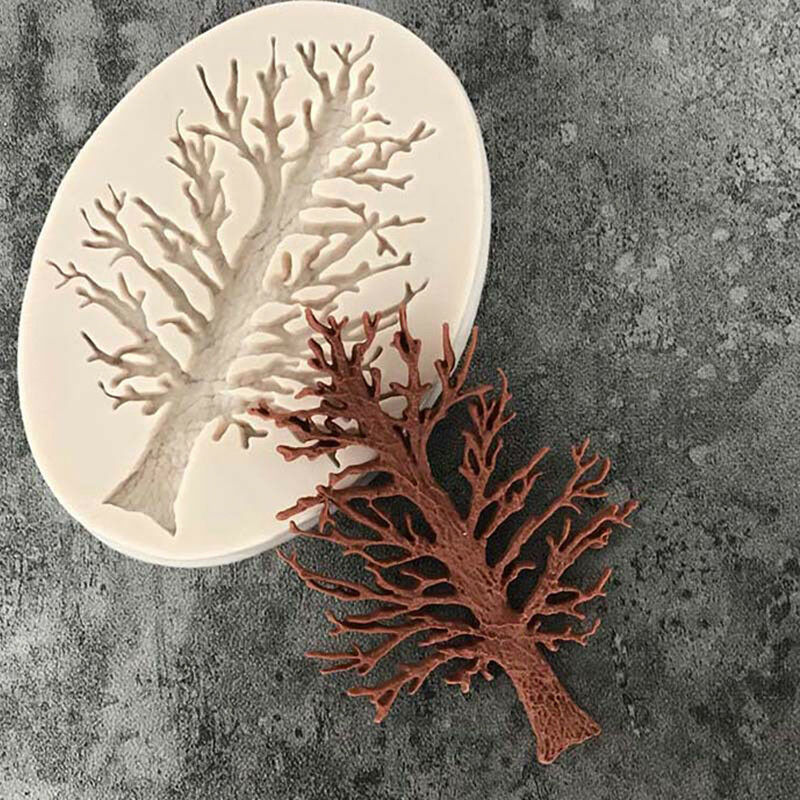 Gray Christmas tree Silicone Mold Chocolate Fondant Moulds Baking D@e T Z.l8