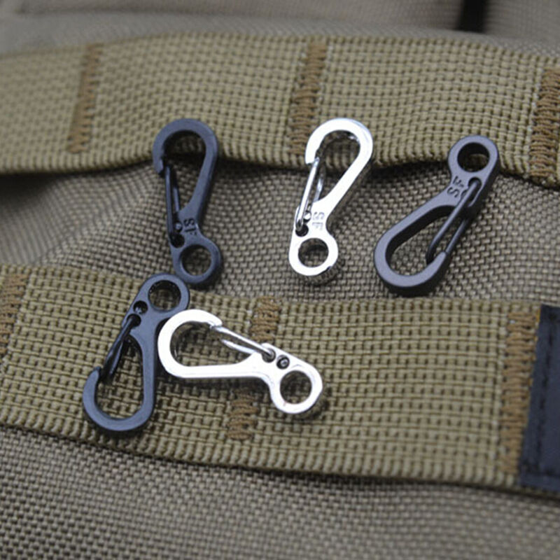 5X Spring SF Hooks Carabiner Key Chain Clip Hook Outdoor Buckle EDC Small.l8