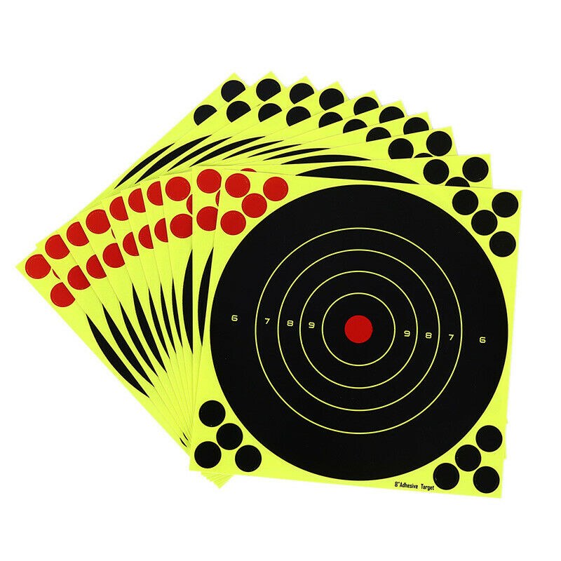 10 sheets/set Shooting Targets Glow Florescent Paper Target for Hunting Ar G SJ